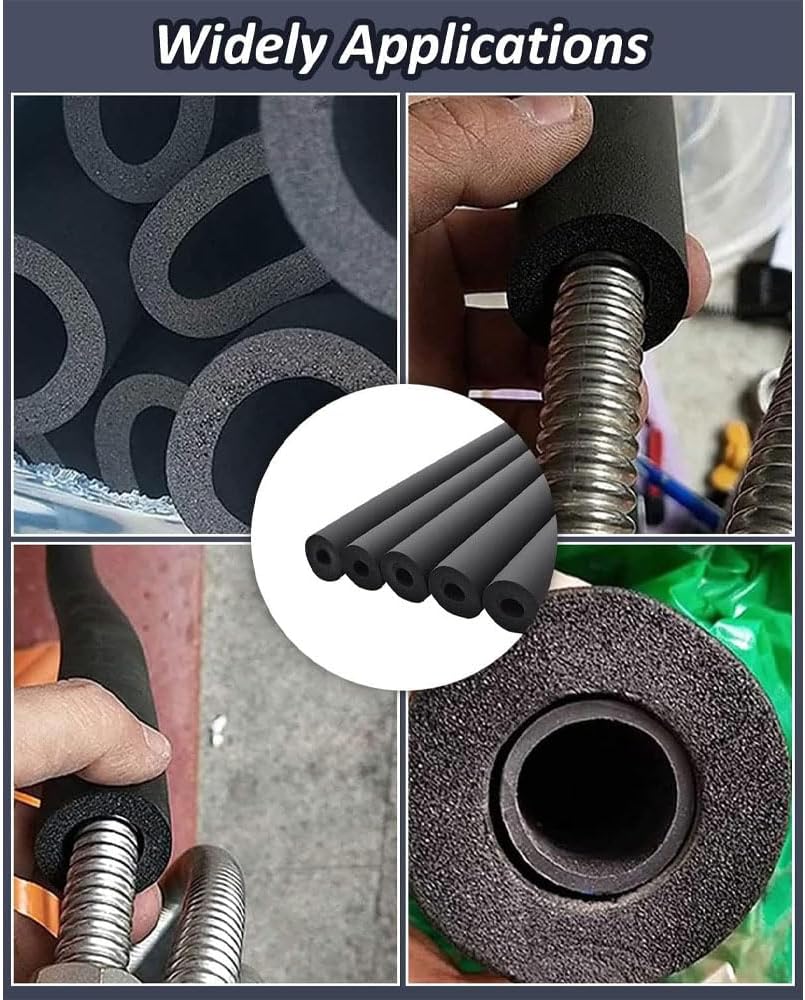 10 pièces de tuyaux isolants, tuyaux d'isolation thermique flexibles, isolation phonique, ignifuges (diamètre intérieur 13 mm, longueur 1,8 m) - 5