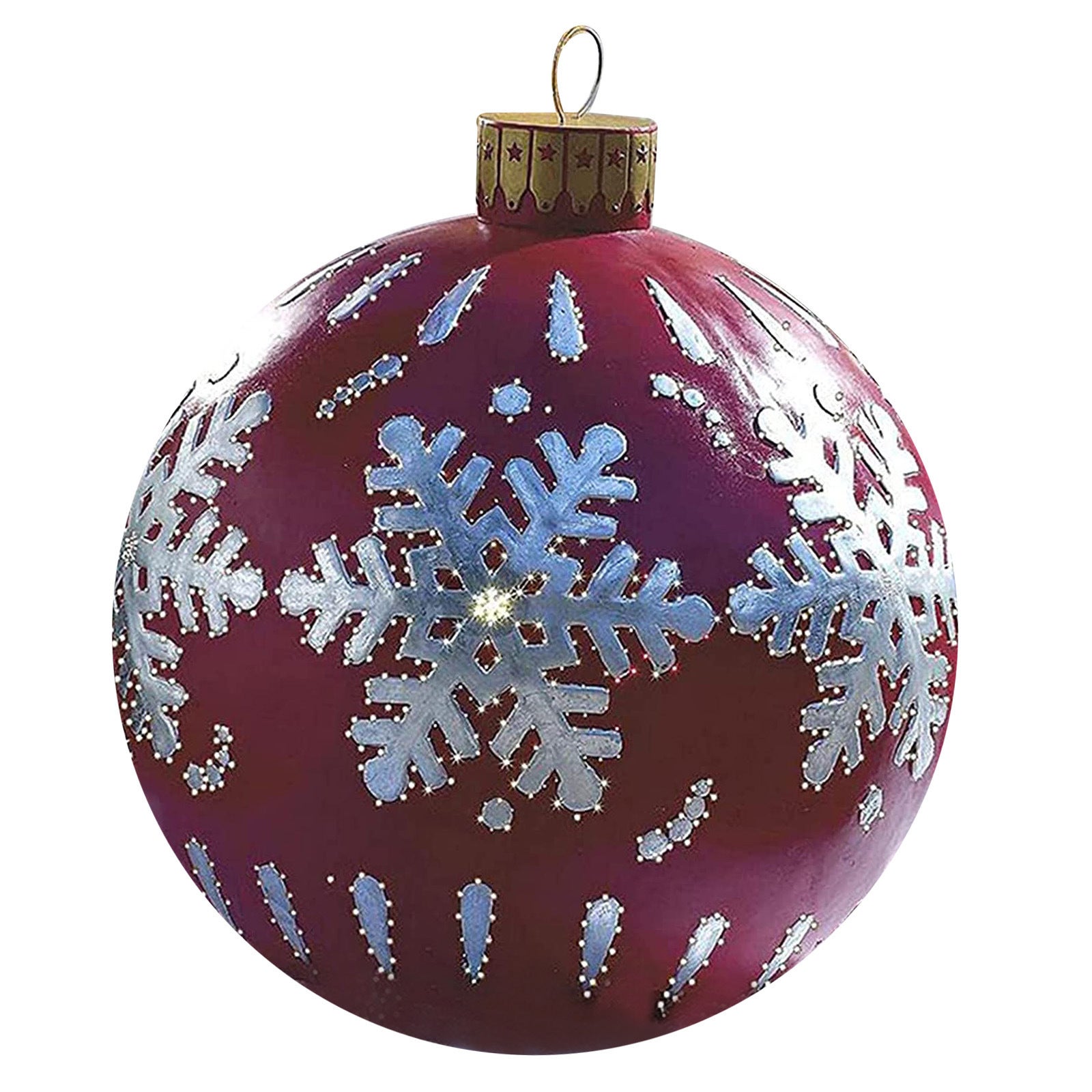 Palline di Natale giganti gonfiabili in PVC, 61 cm, palline di Natale gonfiabili impermeabili, grandi palline di Natale per , albero, cortile