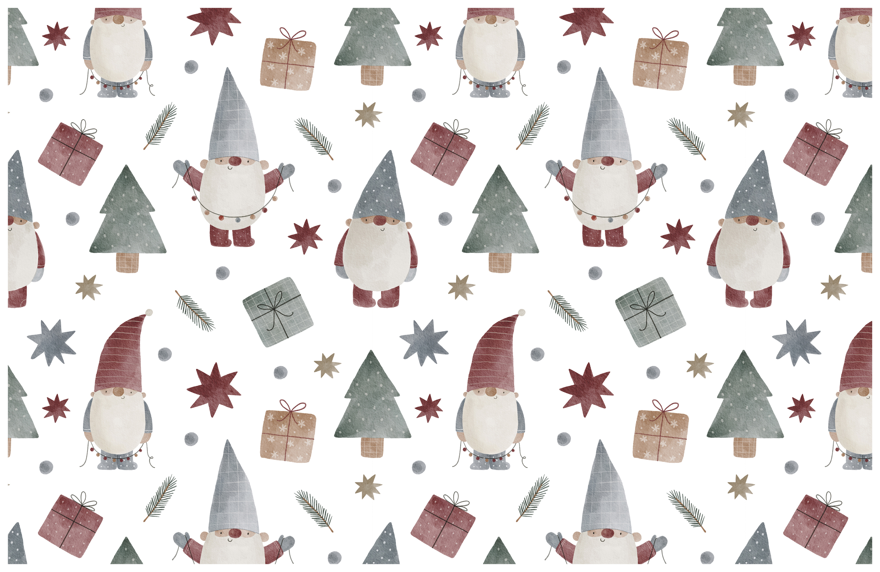Alfombra de vinilo gnomos 65x100 cm - pvc antideslizante, impermeable, lavable, ignífuga, estilo navidad