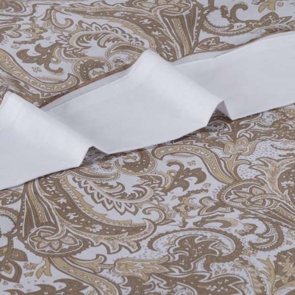 Nalui Ensemble de draps cama 150 Atenea Beige / Blanc Tissu en polycoton, lavable à 30º et facile à repasser. - 4