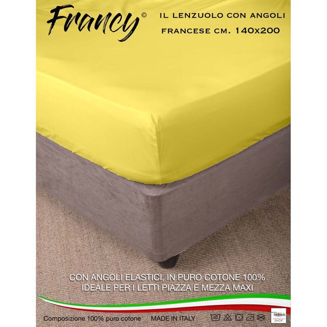 Lenzuolo con angoli 100% cotone. In tinta unita. 180x200 cm | Leroy Merlin Lenzuolo con angoli 100% cotone. In tinta unita. 180x200 cm | Leroy Merlin