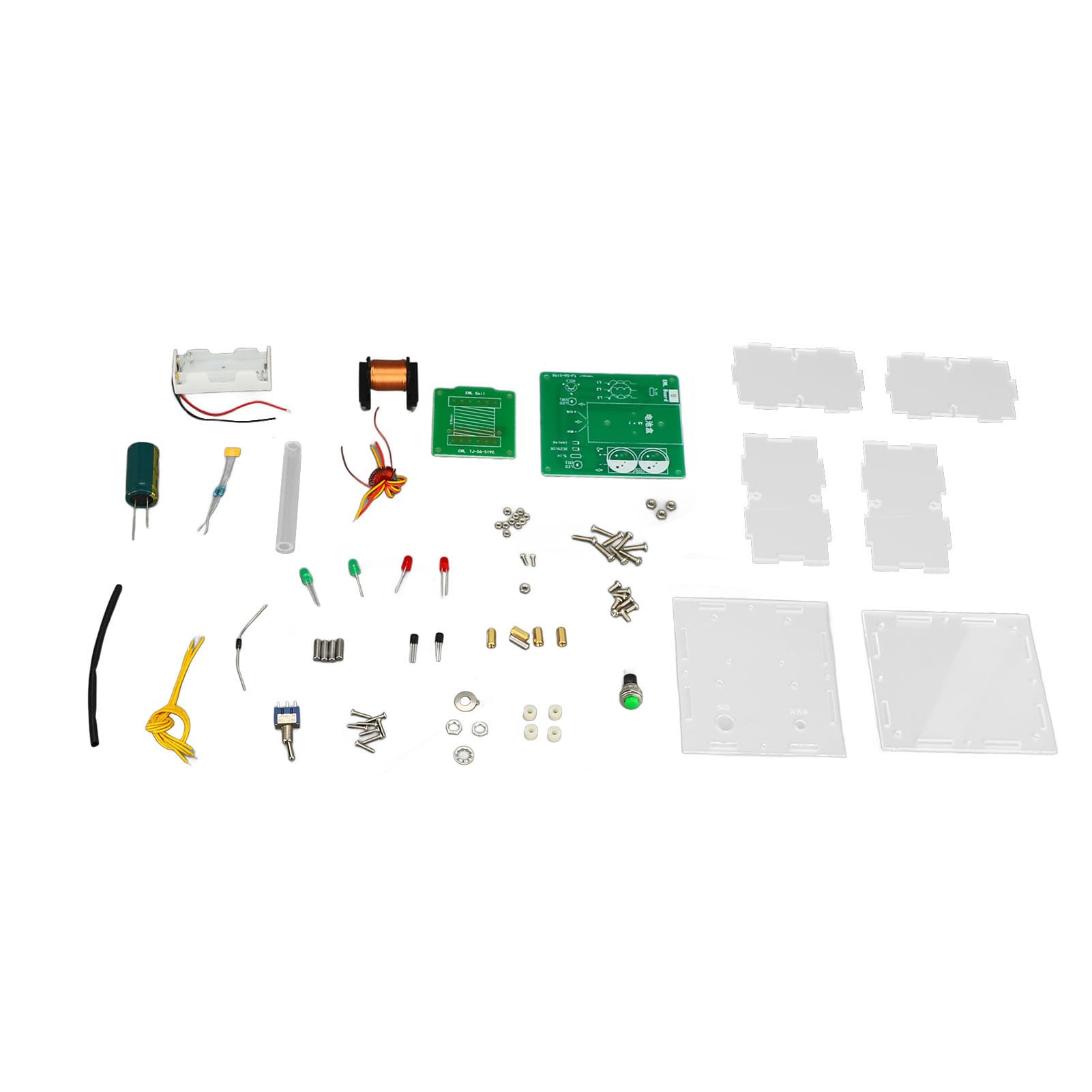 Kit Fai Te Pistola Elettromagnetica, Kit Fai Te Modulo Pistola Elettromagnetica con Guscio Acrilico Compatto Multifunzionale 100 V per l' artigianato