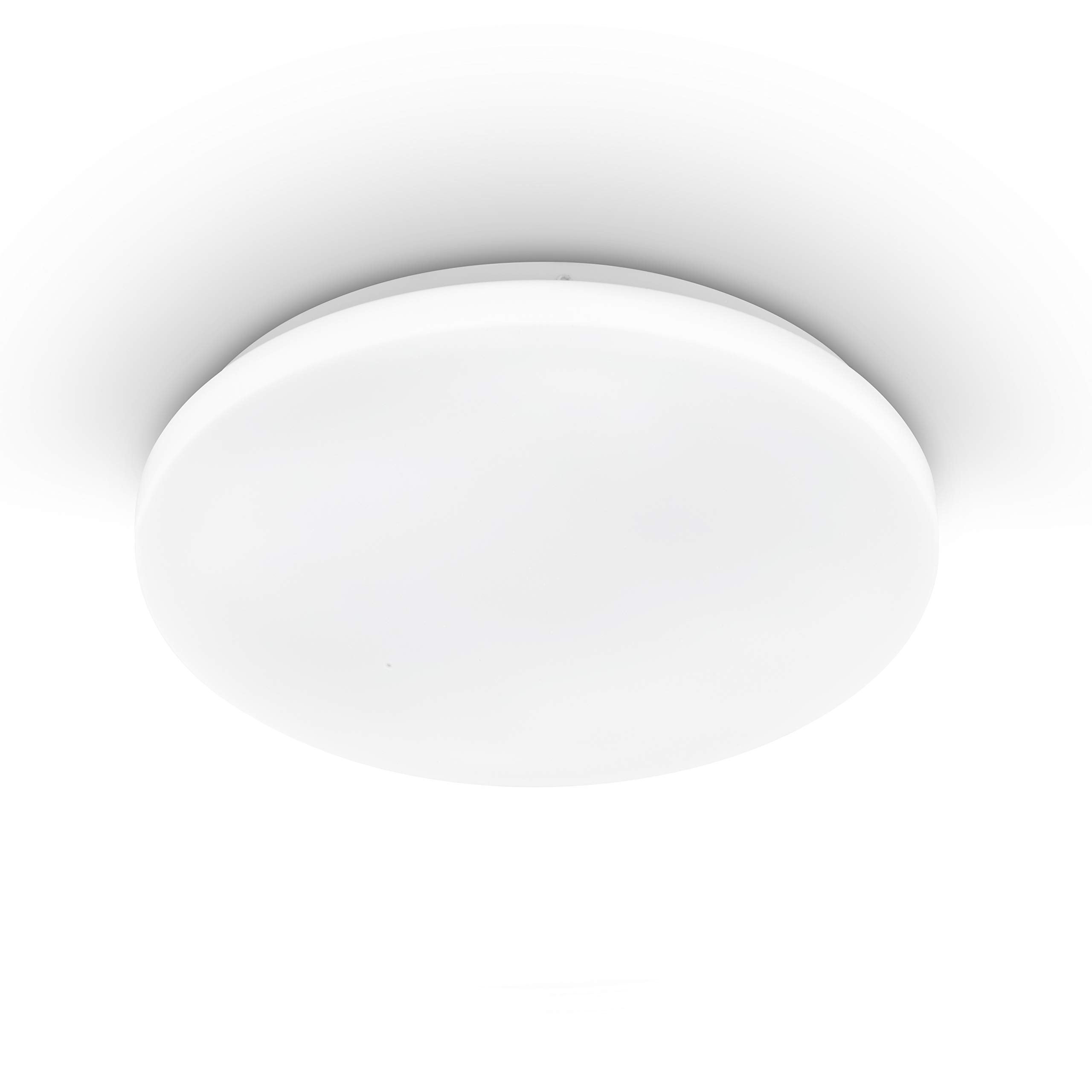 Eglo Plafoniera Led POGLIOLA, diametro 31 cm, lampada soggiorno, in acciaio e plastica, lampada bianca, lampada cameretta, lampada cucina, lampada uff - 2