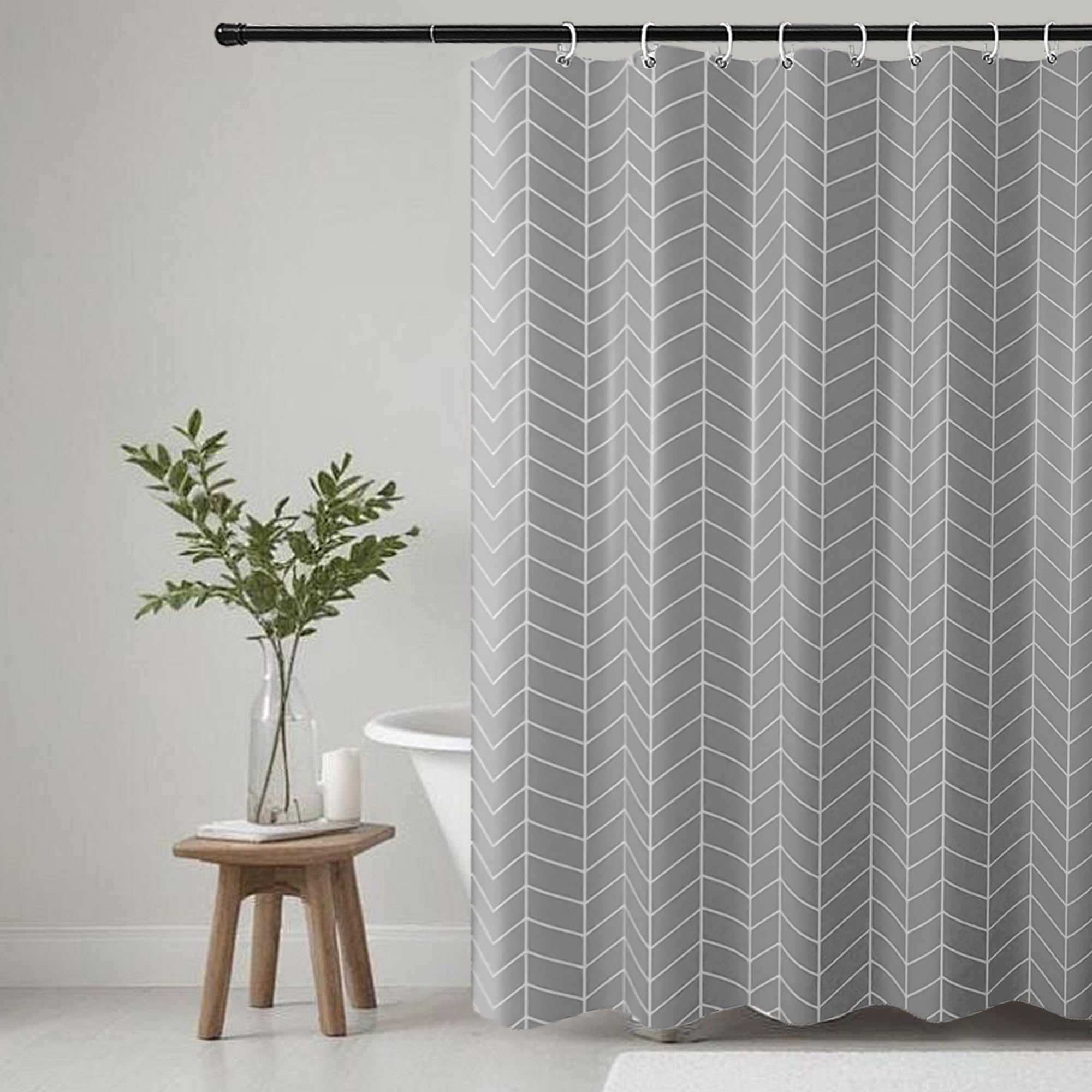 Rideau de douche, résistant à la moisissure, tissu polyester, imperméable, rideau de