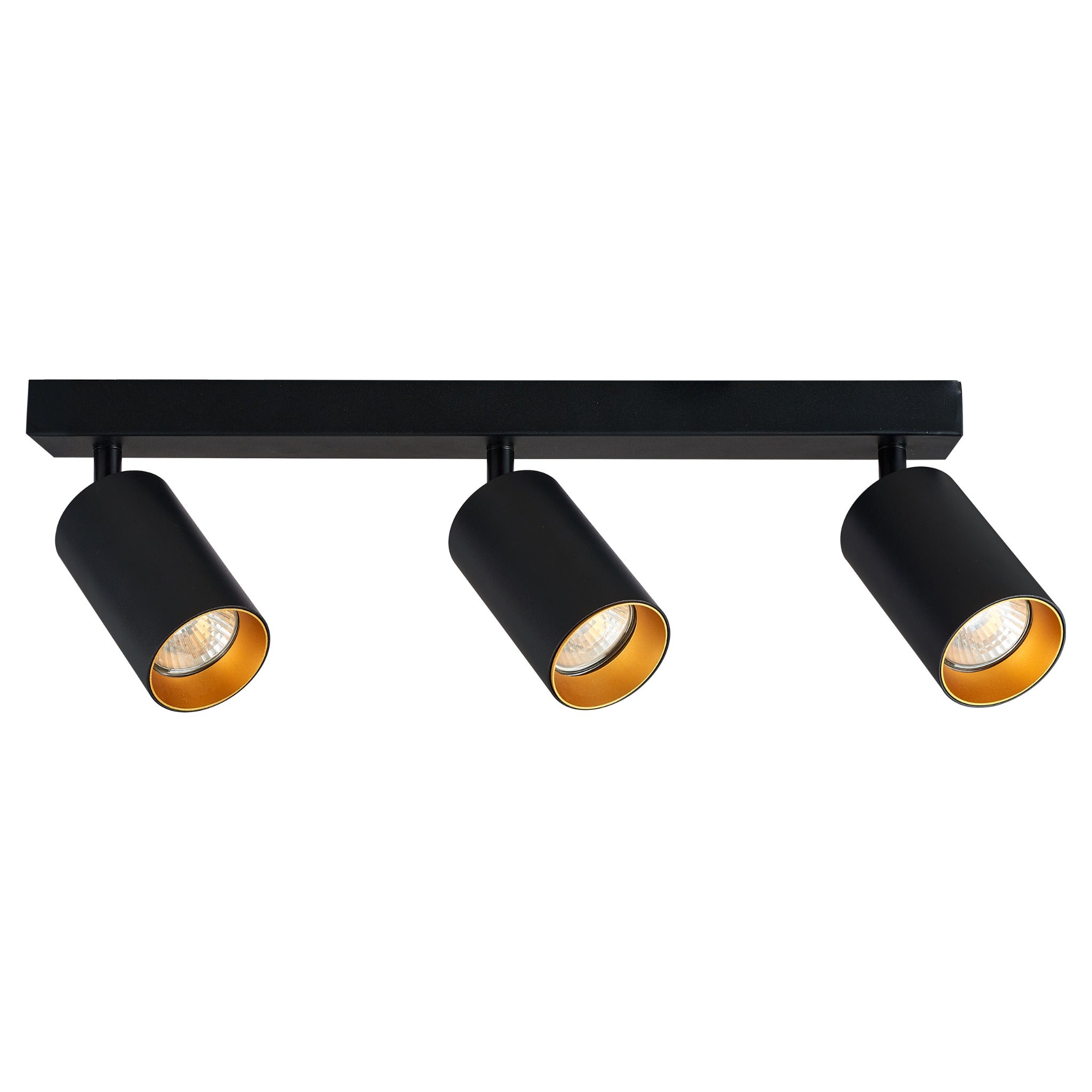 Lampa sufitowa Kinkiet potrójny GU10 LED Eris Gold regulowany czarny złoty MasterLED