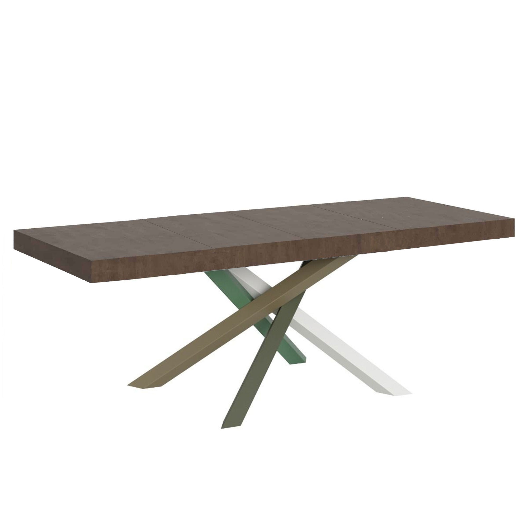 Stół rozkładany 200/460x90 cm Volantis Premium orzech nogi wielokolorowe 4/A