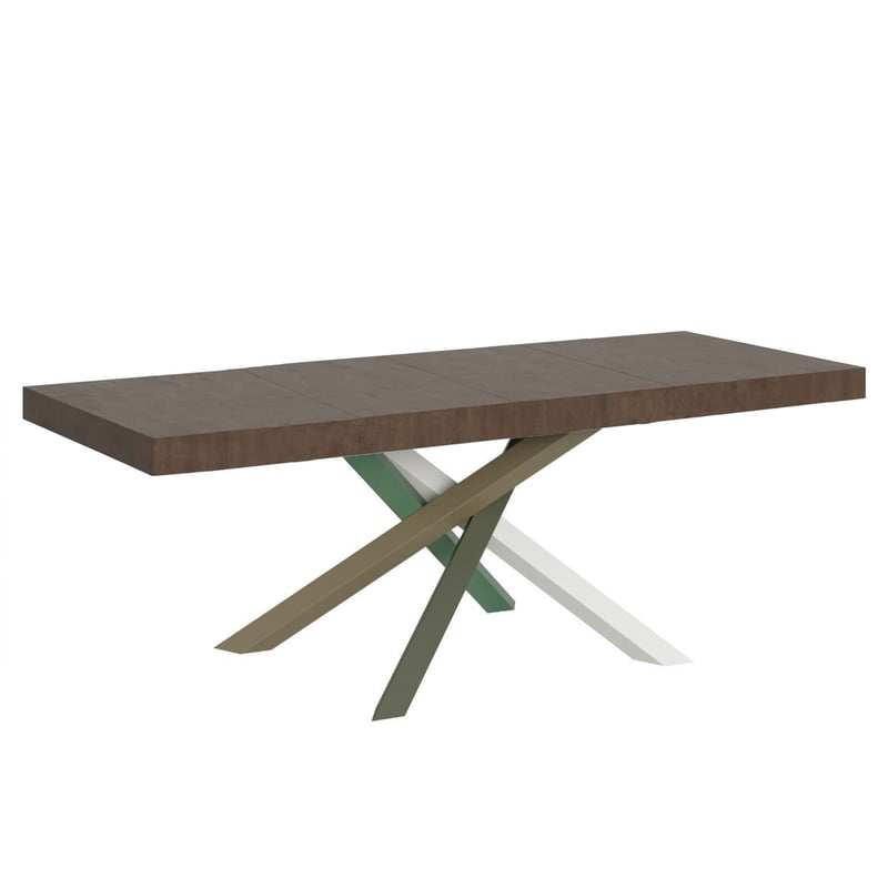 Stół rozkładany 200/460x90 cm Volantis Premium orzech nogi wielokolorowe 4/A