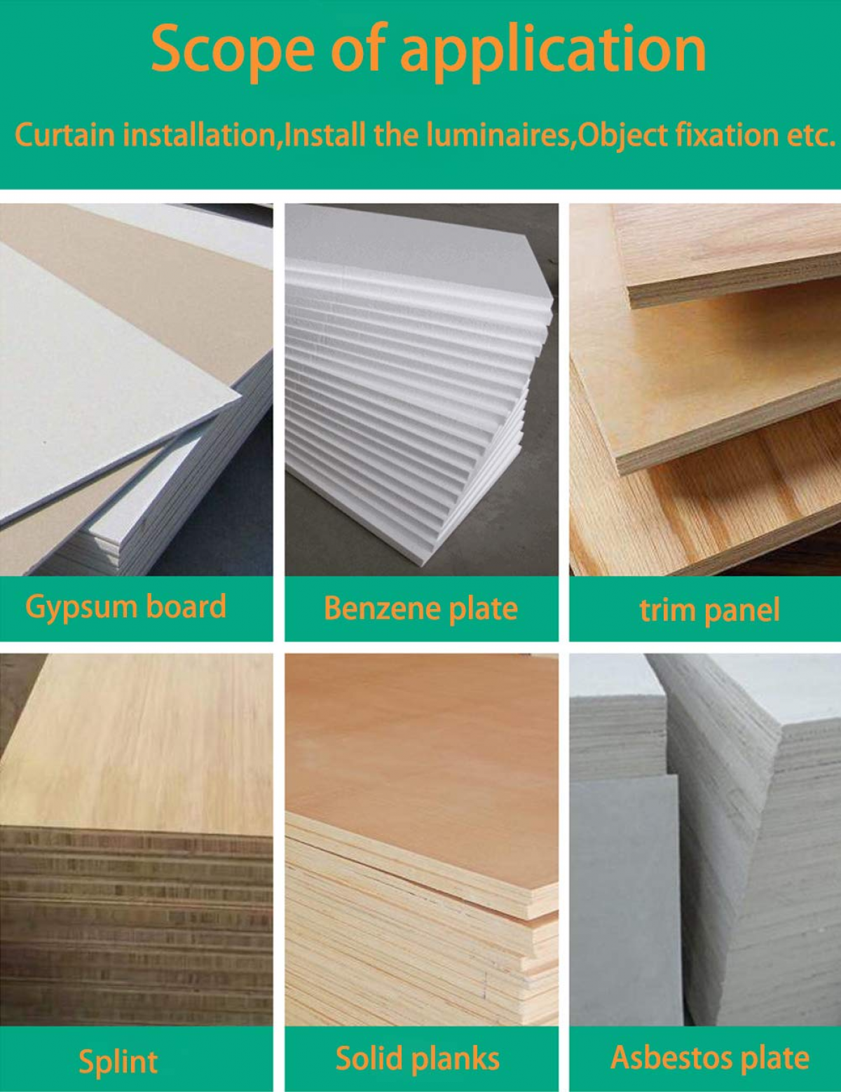Ensemble d'ancrage pour mur creux de 50 pièces, kit d'ancrage pour cloison sèche avec vis, ancrages pour mur creux auto-perceurs - 7