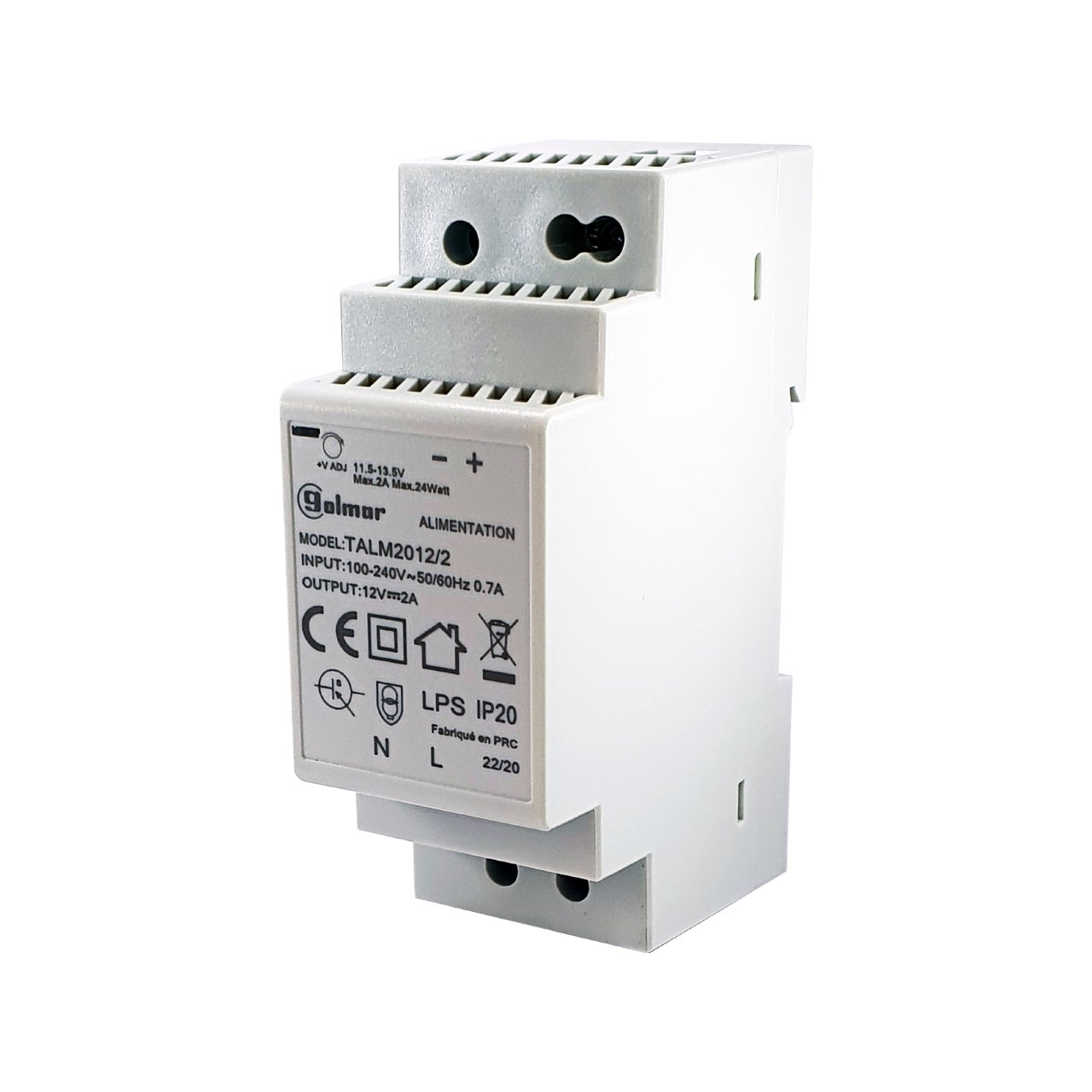 Alimentation modulaire - 12 vcc - 2a - 2 modules - bitron talm2012/2 ...
