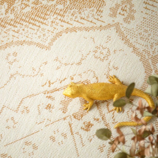 Tapis de salon ou chambre - Soraya - Crème et doré - 120 x 170 cm - 5
