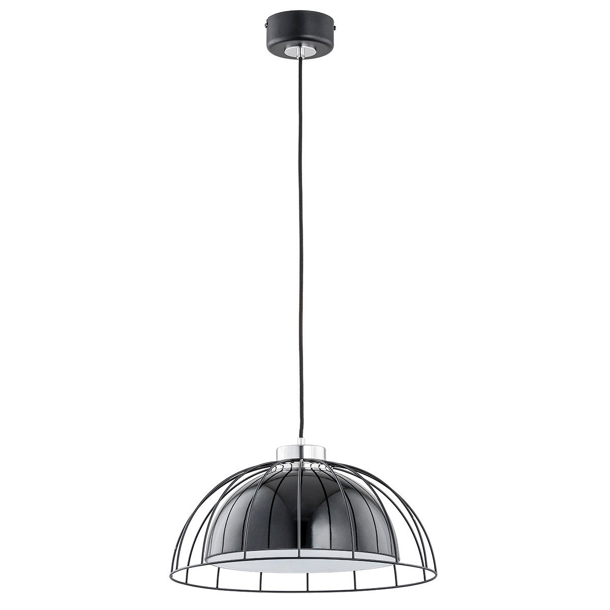Lampa sufitowa wisząca Bat czarno-biała 1xE27x60W wym: 91 x 41 x 41 cm metal Alfa