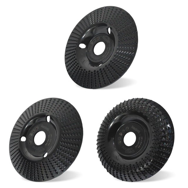 Disque Bois Meuleuse 125mm Disque de Sculpture Sur Bois, 3 Pièces Disques de Meulage pour Façonner, Meuler et couper. Roues pour Meuleuse d'angle