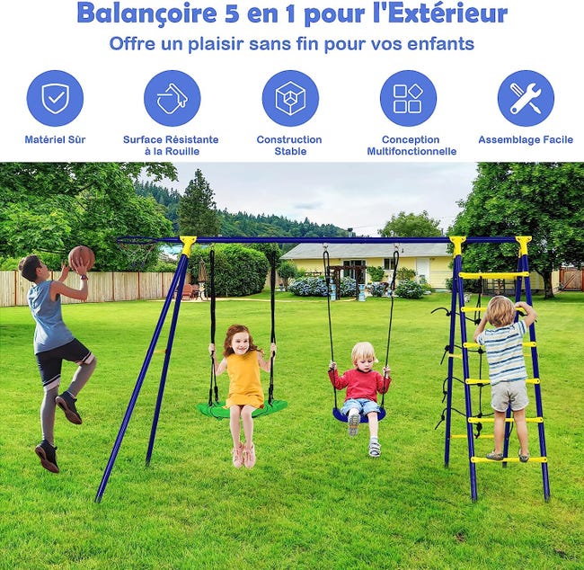 Juego Columpio Jardin Exterior en 1, Columpios, Aro de