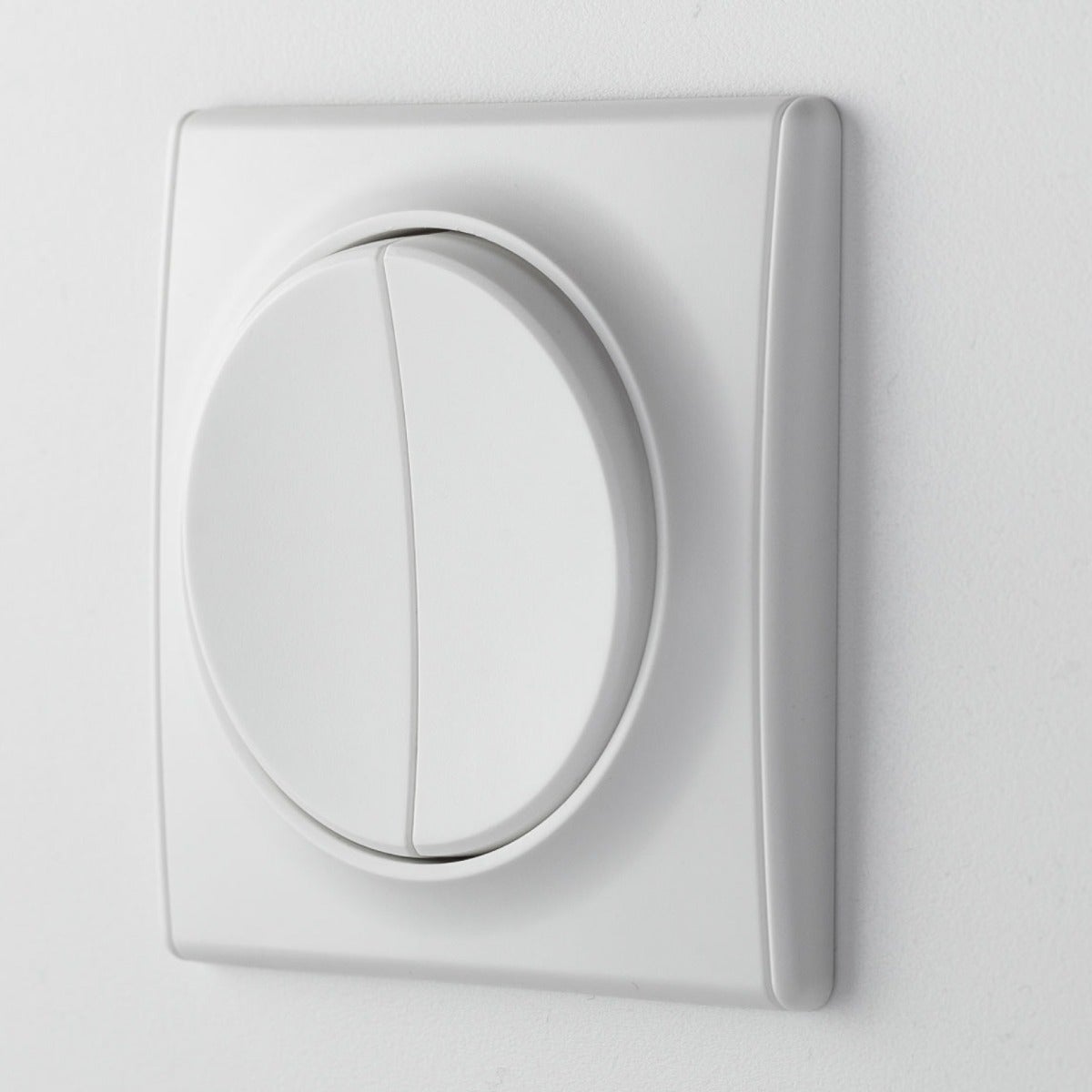 Plaque de finition Florence, en plastique, 1 poste (lot de 10) - blanc - 2