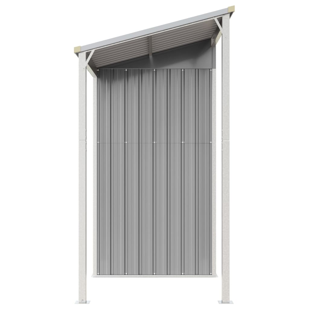 Abri de jardin avec toit prolongé gris clair 277x110,5x181 cm - COMFORTXL - 4