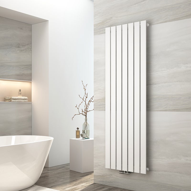 EMKE Grzejnik Stalowy Pojedynczy Pionowy 991W, 160x53,8 cm, 4 bar, do 9 m² – Biały