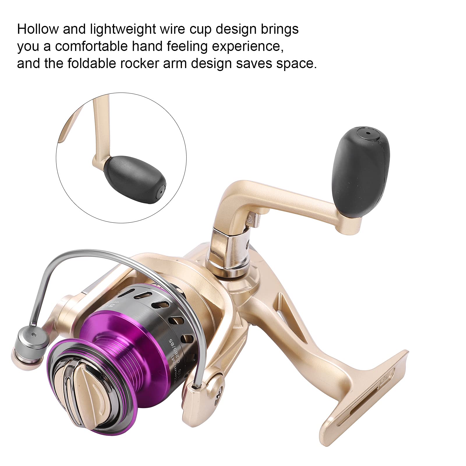 Mulinello 5.2:1 5+1BB Destra Sinistra Mulinello da pesca intercambiabile Coppa in metallo - 4