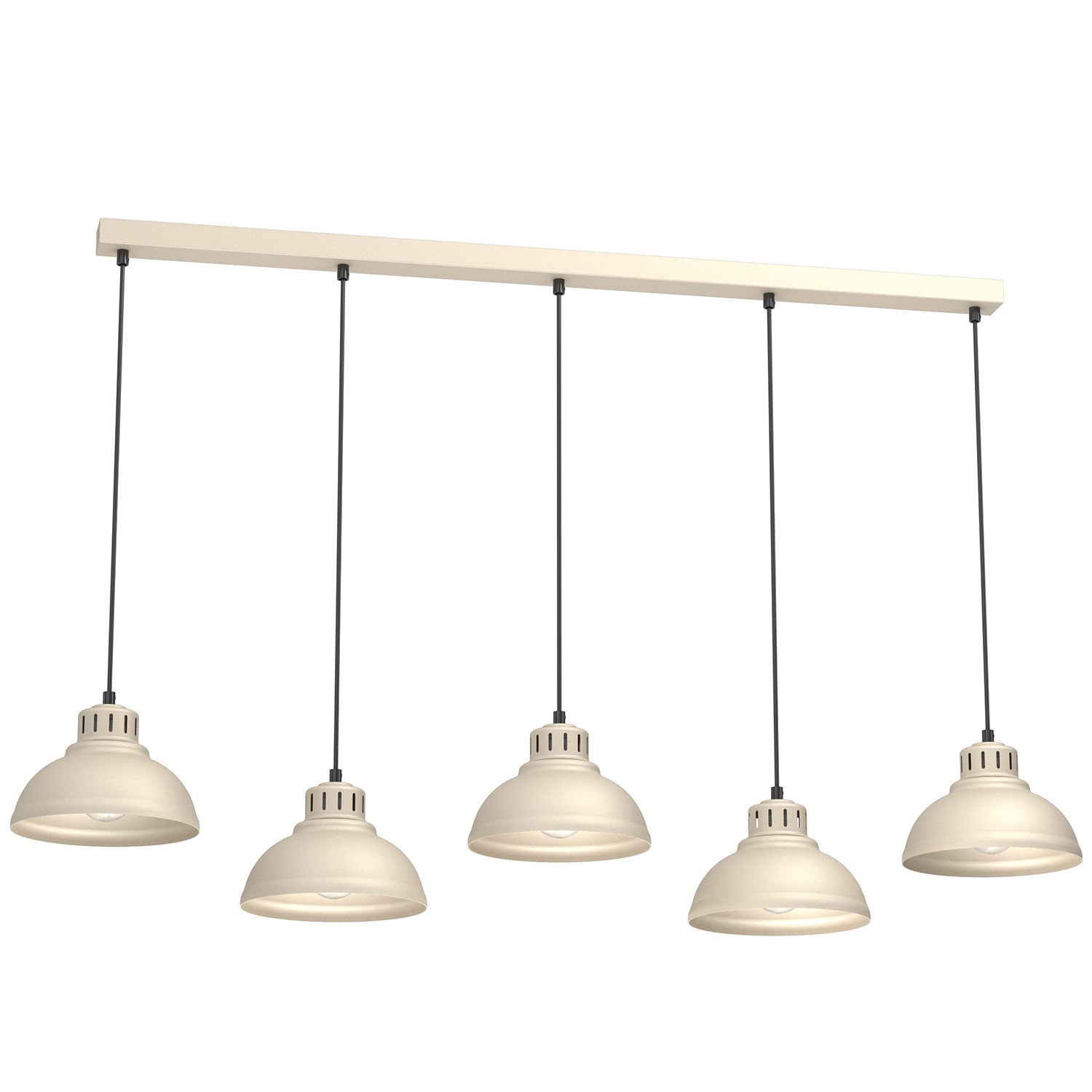 Lampa wisząca Sven kremowo-czarna 5xE27x15W wym: 110 x 125 x 21 cm metal Luminex