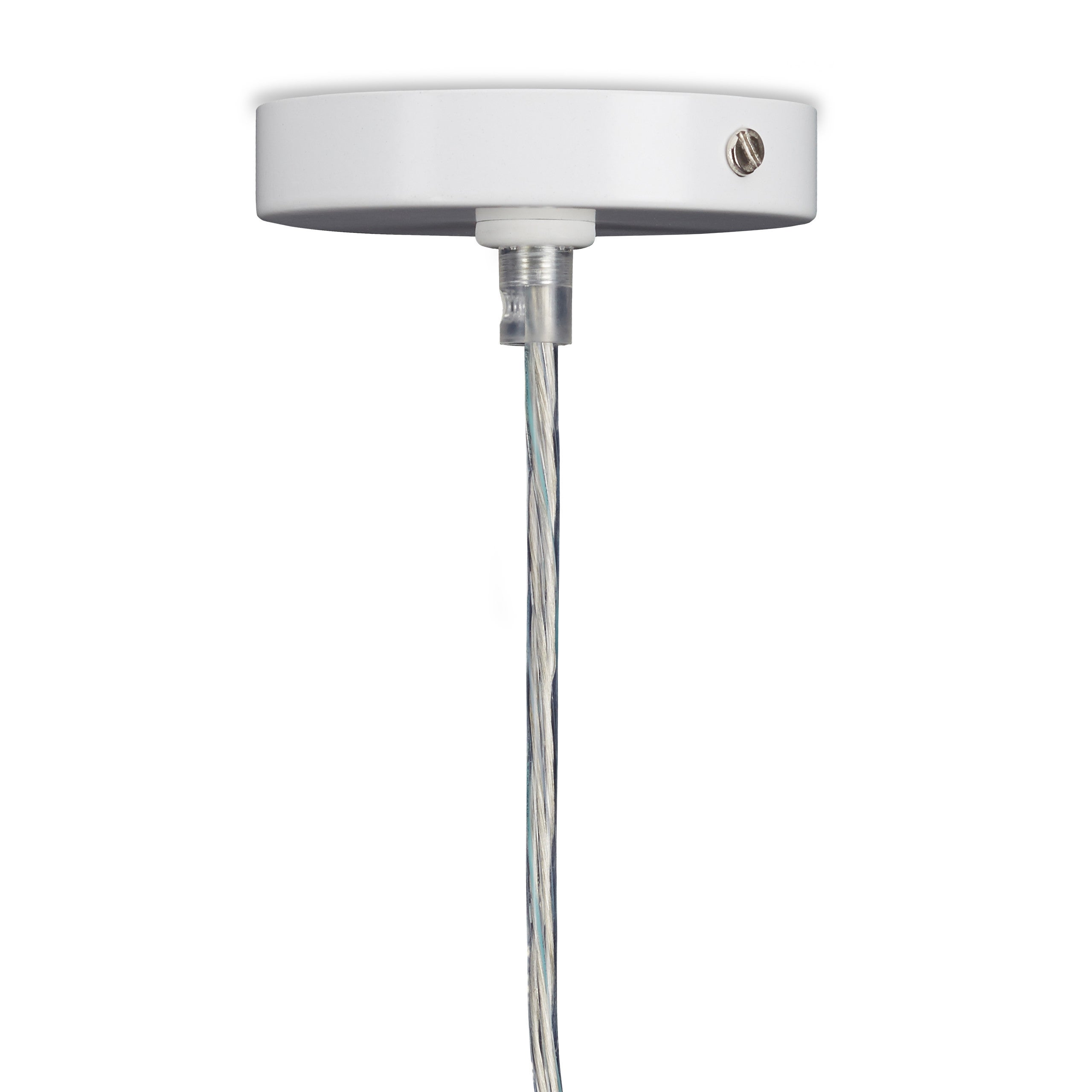 Lampadario Soffitto Sferica, Lampada Sospeso a Globo, Altezza Regolabile, in Metallo, Diametro: 30 cm, Bianco, Relaxdays - 7