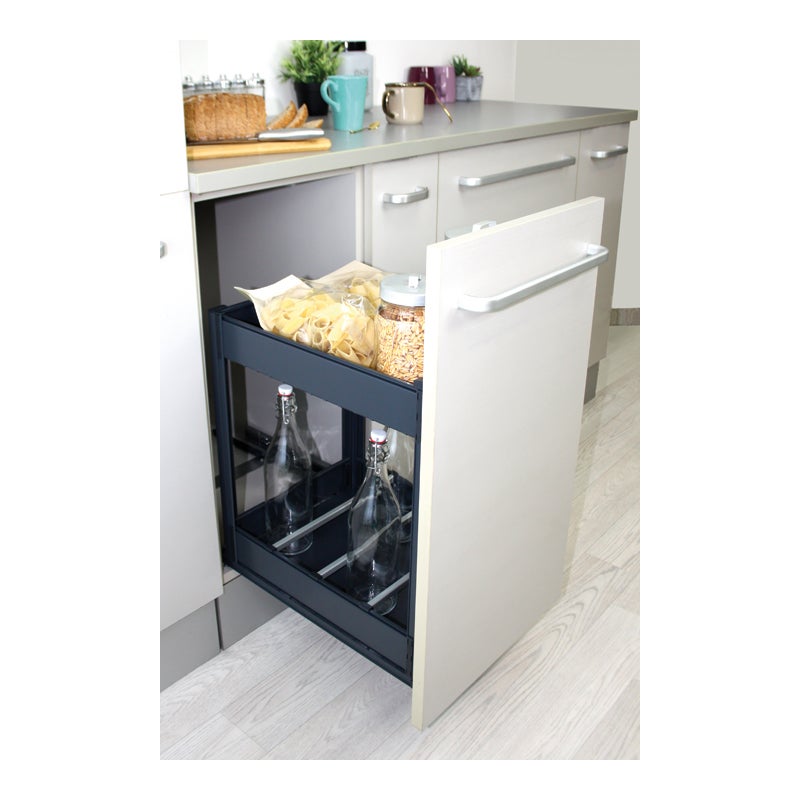 Combiné porte-bouteilles - Décor : Argent / Gris - Largeur : 359 mm - Pour caisson de largeur : 400 mm - GASPERIN - 5