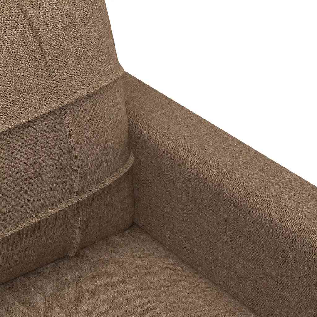 vidaXL Canapé à 3 places Marron 180 cm Tissu - 6
