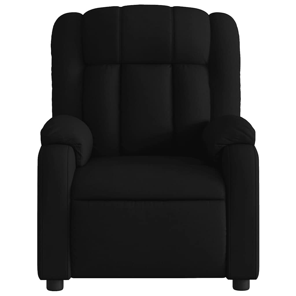 Fauteuil de massage inclinable en tissu noir - 8