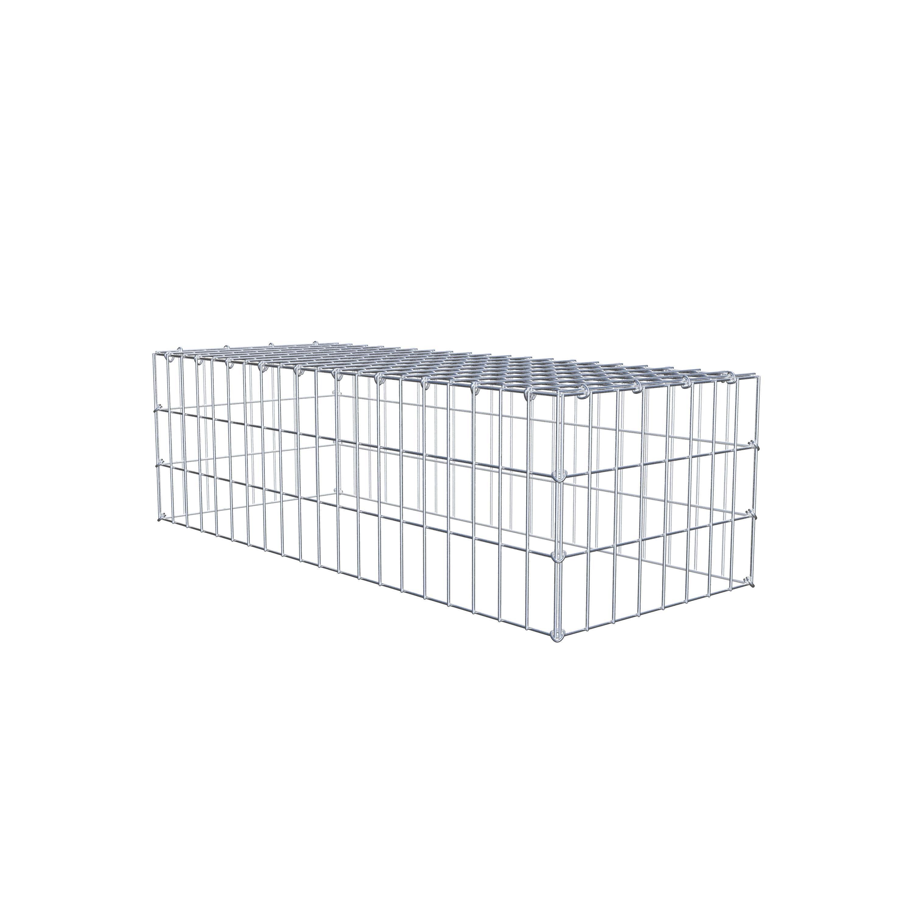 Gavión para apilar en acero galvanizado 100x30x40cm (LxAxP), malla 5 x 10cm, Anillo en C, sin rejilla inferior - 7