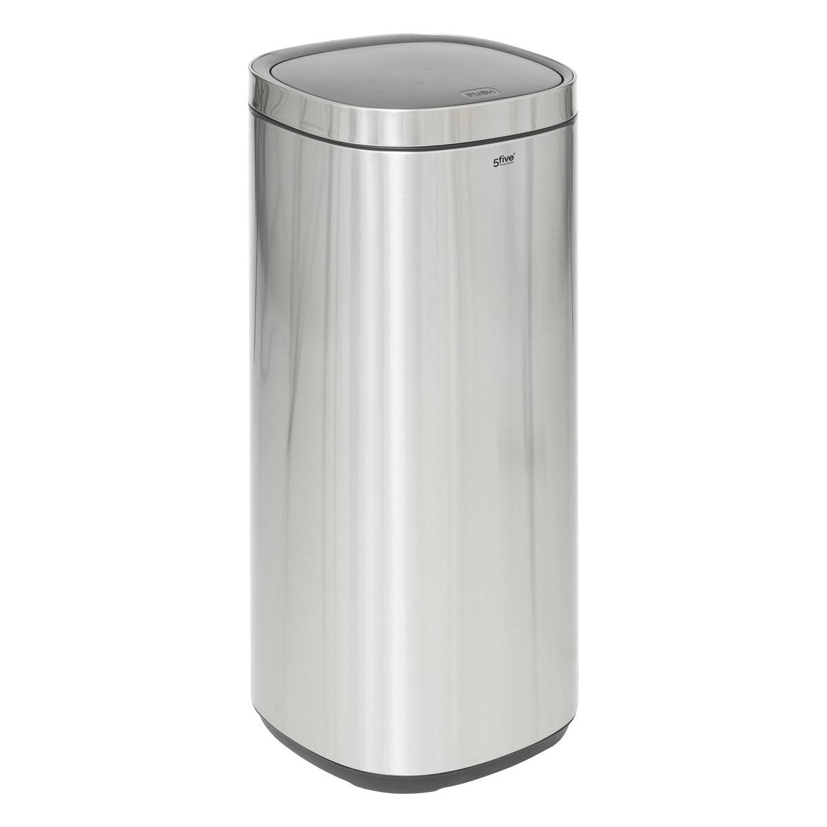 5Five Simply Smart 5Five, Pattumiera Grigia In Metallo 50L Gris , Leroy Merlin