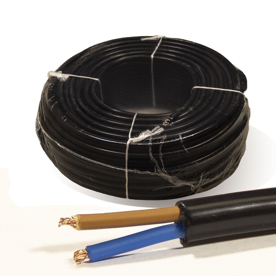 Rollo 100 mtrs. Manguera 2X1mm² flexible H05VV-F 500V Negra | Leroy Merlin