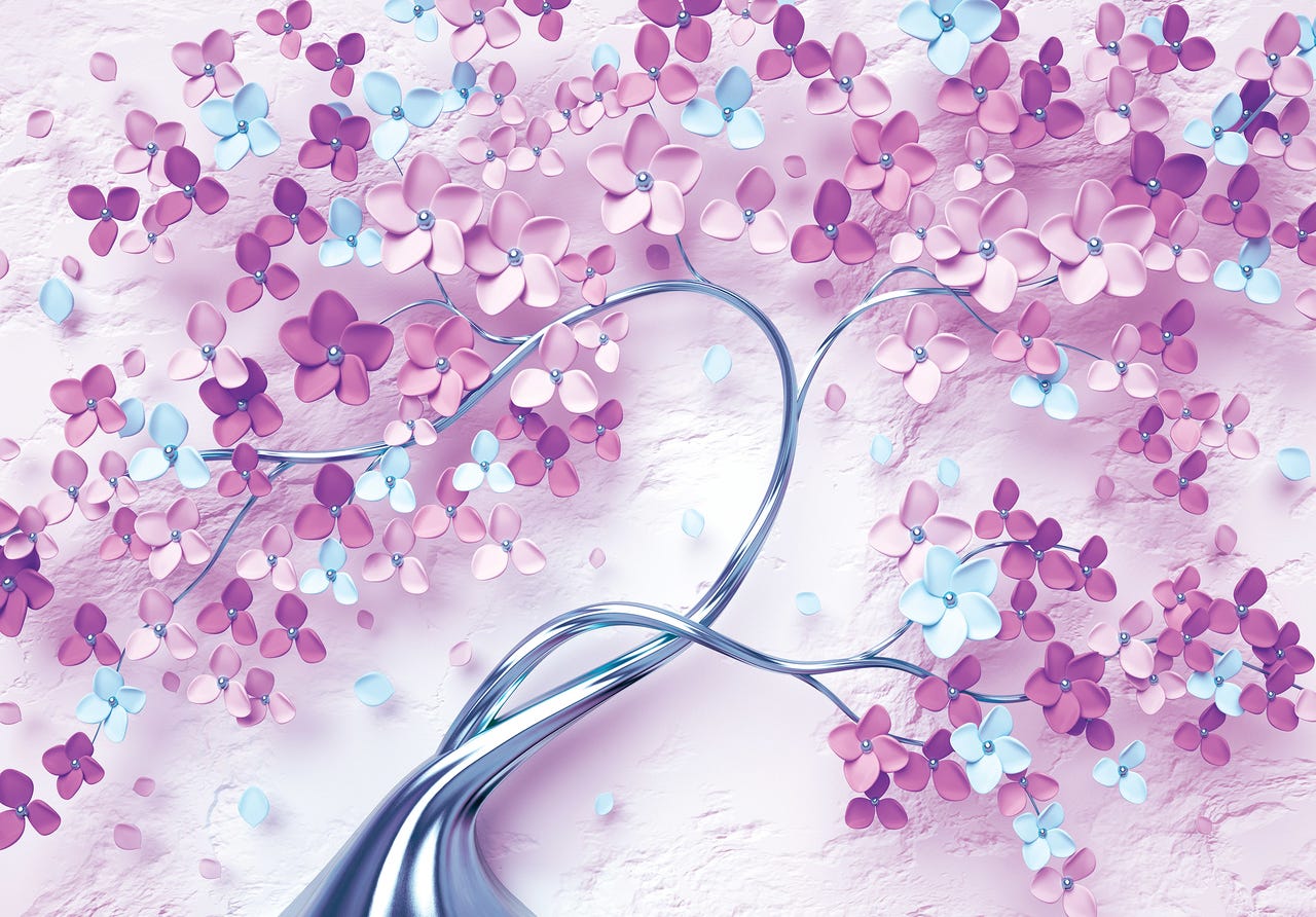 Carta Da Parati 3D Verde Piante Cascata - Fotomurale Per Soggiorno, Camera, Ristorante, Tessuto Non Tessuto - Foto 2