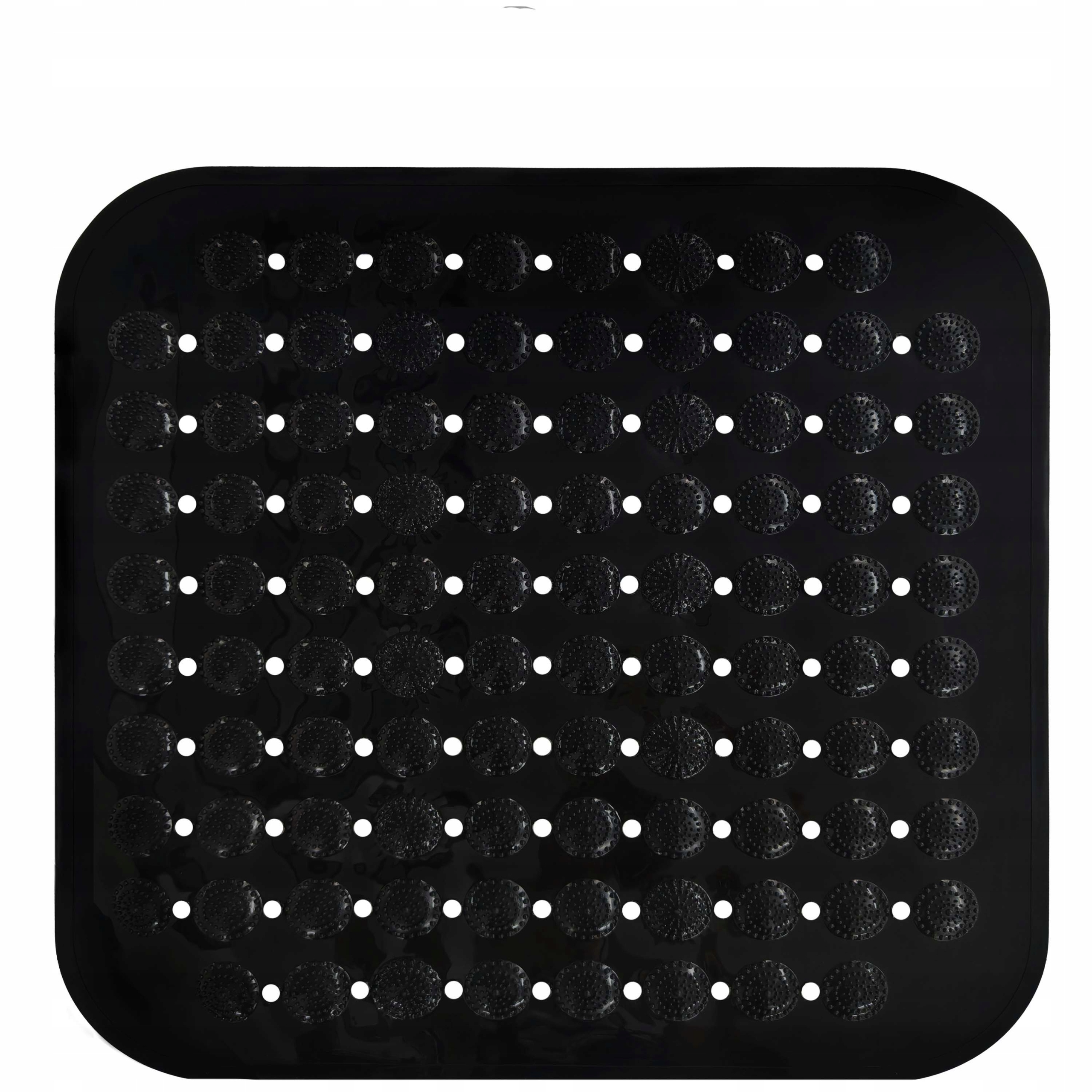 Mata antypoślizgowa Sepio 43,5x43,5 kwadratowa pod prysznic i wanny czarny