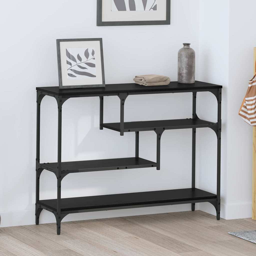 Table Console Noir 80x30x75 Cm Bois D'ingénierie Et Fer - Table Basse Meuble Entree Table Console Table Design Mobilier Scandinave 86638973 Table Console Noir 80x30x75 Cm Bois D'ingénierie Et Fer - Table Basse Meuble Entree Table Console Table Design Mobilier Scandinave 86638973