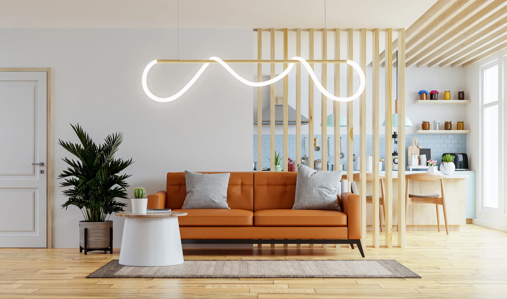 LAMPE SUSPENDUE TOOLIGHT LED APP854-CP LONG GOLD - 9