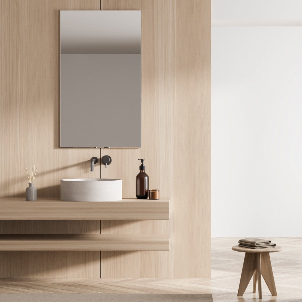 Plaque verre acrylique miroir 3 mm - 50 x 100 cm (500 x 1000 mm) - Verre synthétique - Bord droits - 3