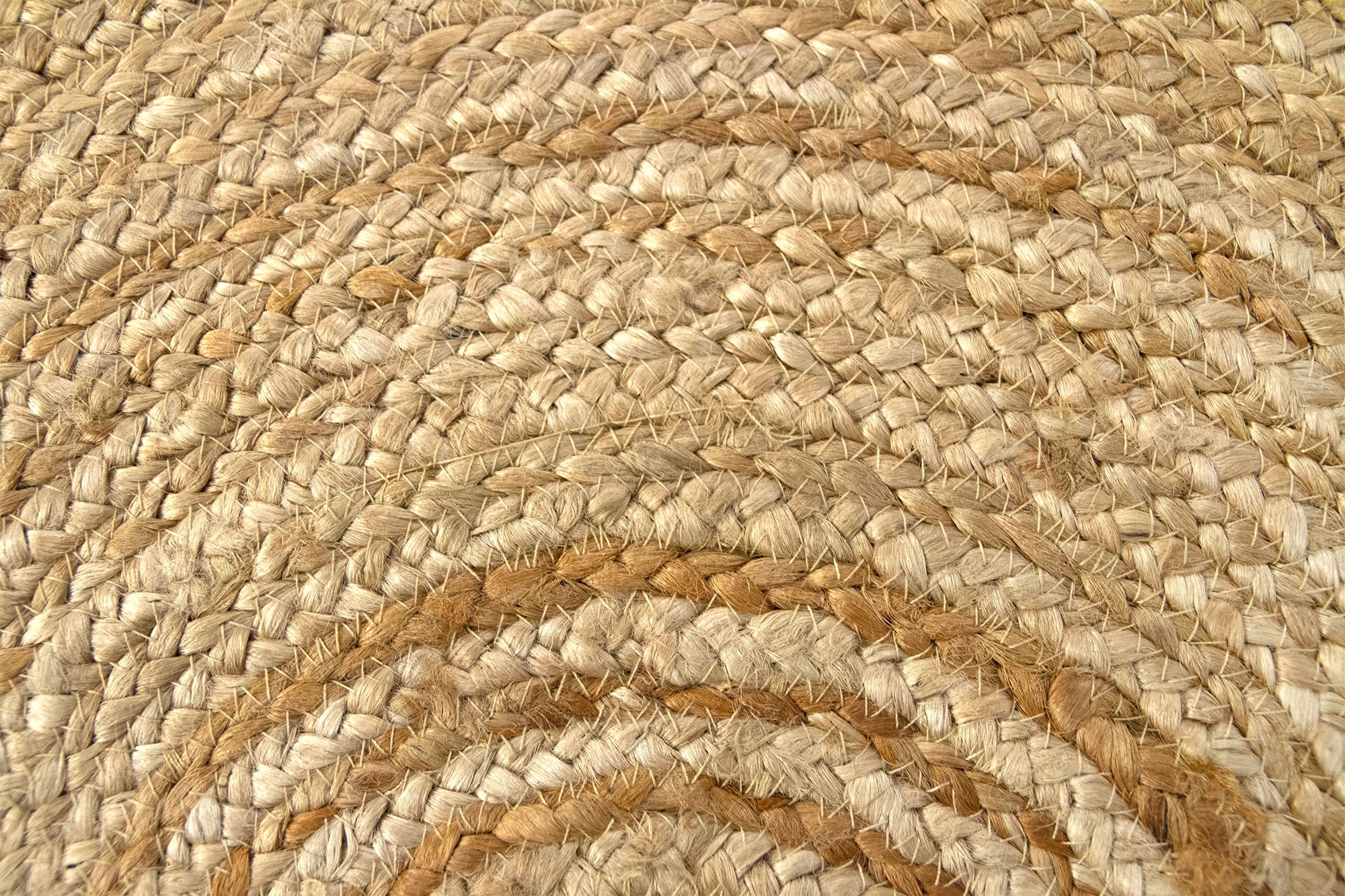 Hamid - Lot de tapis ronds en jute naturel ALHAMBRA 100x100cm - Tapis pour salon, chambre et salle familiale - 6