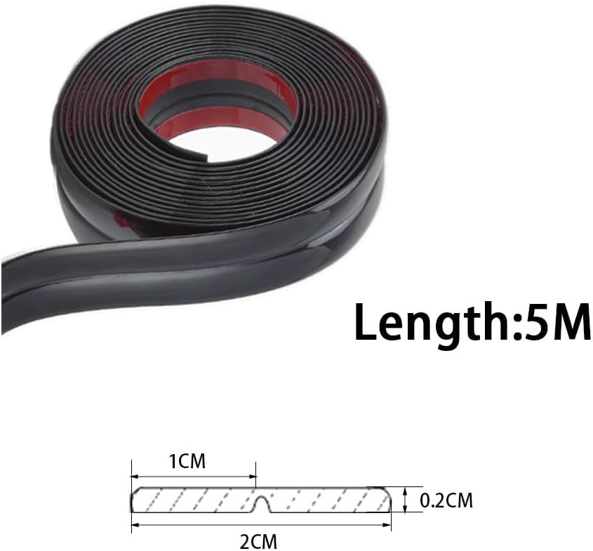 5M Cornière PVC,1x1cm Revêtements d'angle Autocollant Plinthe Souple Protection d'angle Bordure d’angle de Mur Bande Décorative pour Plans de Travail. - 2