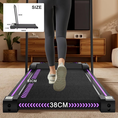 Esteira Dobrável para Casa e Escritório, Walking Pad 2,5 PS, Velocidade 1-8 km/h, Compacta e Silenciosa - 3