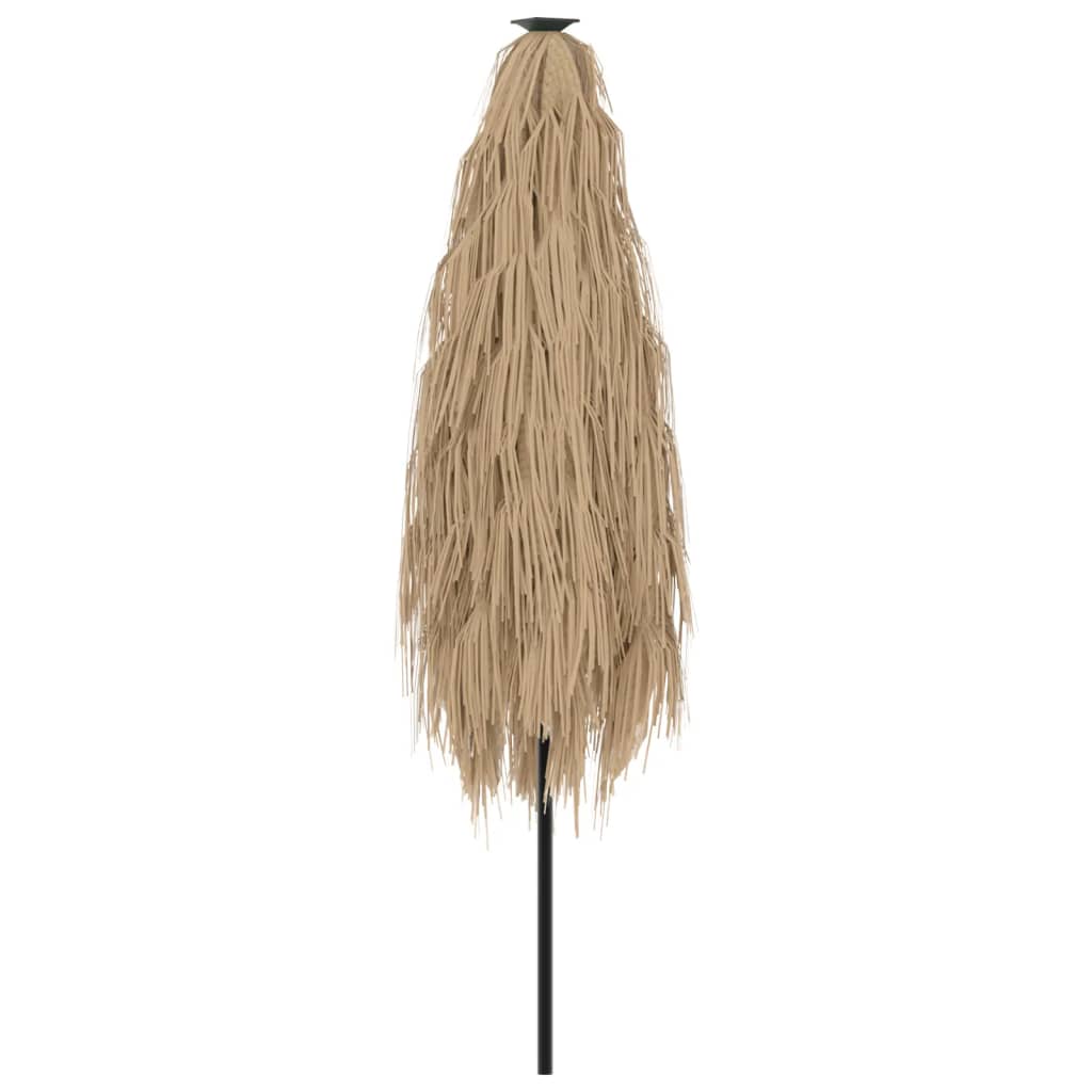 vidaXL Parasol de jardin avec LED et mât en acier marron 300x200x250cm - 7