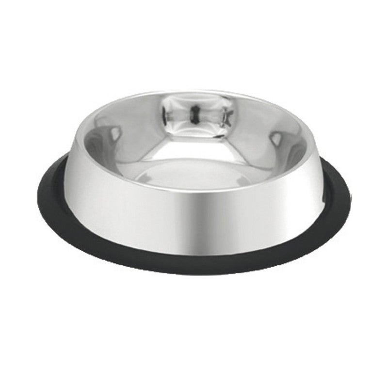 Tigela para comida e água para cães e gatos. Prato de aço inoxidável com borracha antiderrapante. Disponível em vários tamanhos. - 5