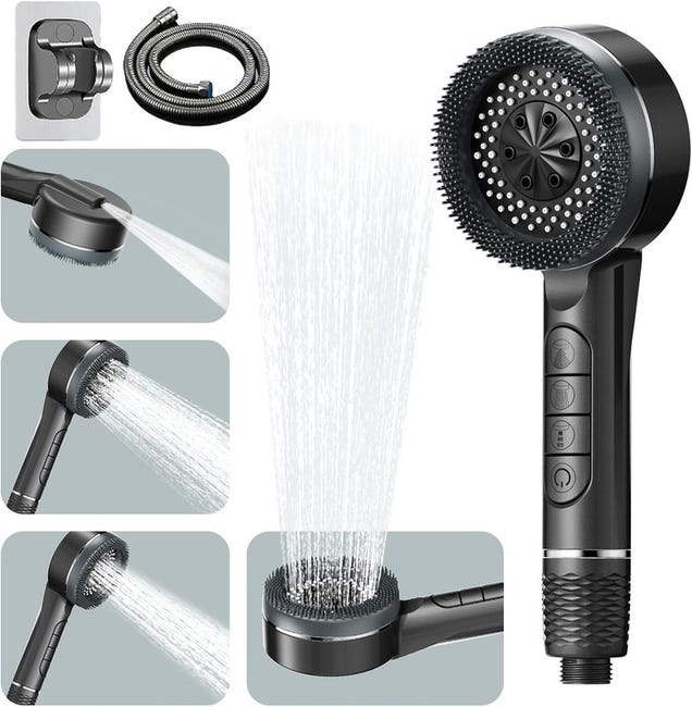 DIECHENG Tubo Flessibile per Doccia in Ottone+PVC ad Alta Pressione 200 psi, Argento, Liscio, per Soffione Doccia a Mano, Flessibile G1/2, Tubi Idraulici DIECHENG Tubo Flessibile per Doccia in Ottone+PVC ad Alta Pressione 200 psi, Argento, Liscio, per Soffione Doccia a Mano, Flessibile G1/2, Tubi Idraulici