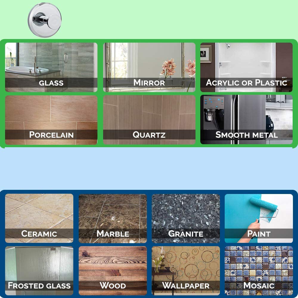 Crochets - Serviette, Manteau, Peignoir Crochets pour Douche, Salle de Bain, Cuisine, Noir (Pack de 4) - 5