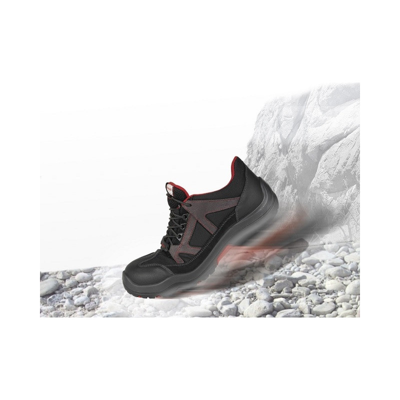 Honeywell - Chaussures basses Ascender 6243850 - Noir/Rouge Taille 45 - 6243850-45/7 - 3