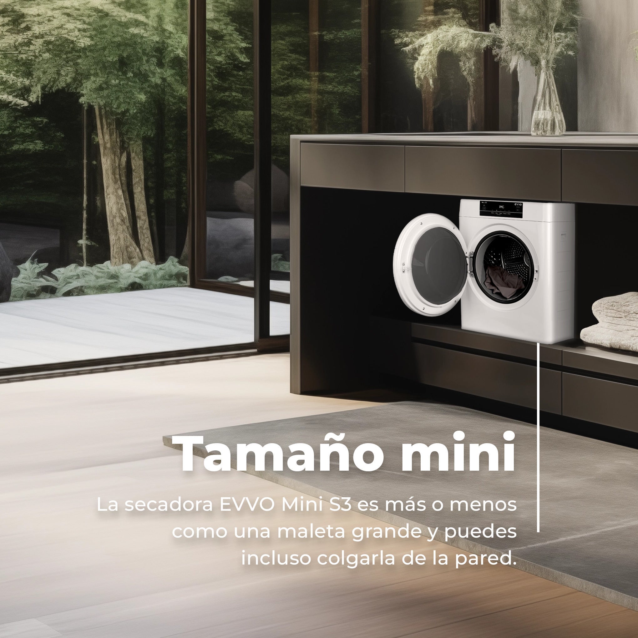 Evvo Secadora De Ropa Compacta Mini S3 V2, 3 Kg, Evacuación, Secadora Portátil Para Pisos Pequeños - Imagen 3