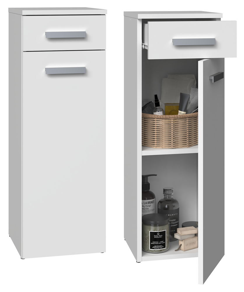 Szafka Łazienkowa Topeshop Nel V DS Biel Mat 30x30x85 cm 1 szt.