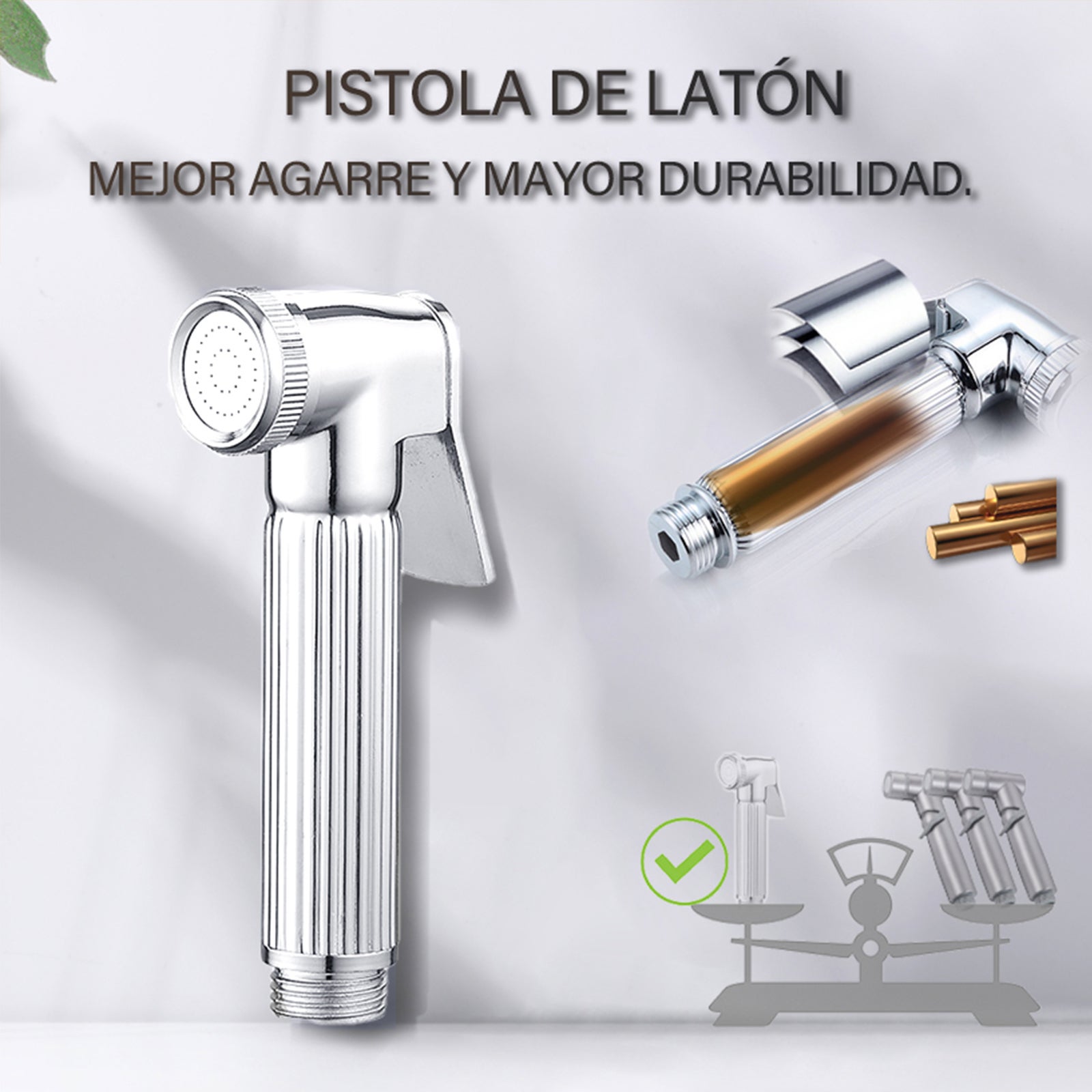 VICTOVA – Doccetta bidet con tubo da 1,5 m, nucleo in ottone, installazione facile, pulizia profonda (kit solo erogatore) - 2