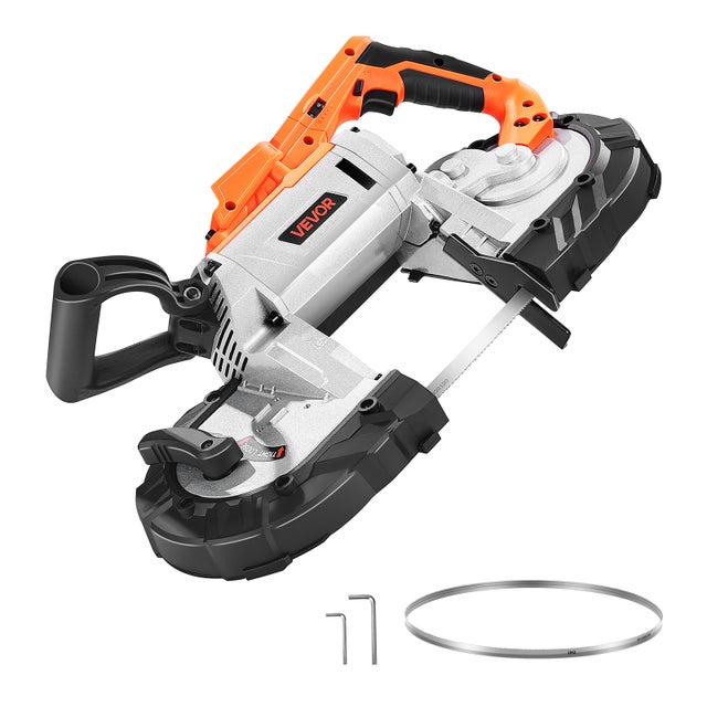 Scie Ruban VEVOR 20V,Profondeur 12,7cm,Moteur Sans Balais,Sans Fil,Compacte,Crochet Suspension,Vitesse 0-120 m/min,Pour Métal Bois (Outil Seul)