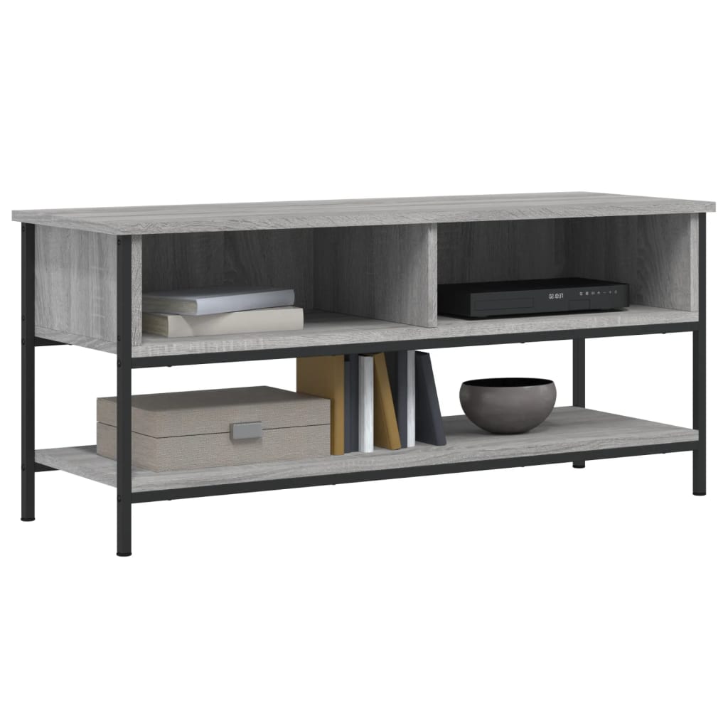 Meuble TV sonoma gris 100x35x45 bois d'ingénierie - 3
