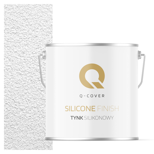 Tynk Silikonowy Elewacyjny Baranek 1.5mm Q-Cover Biały ciepły F101 7KG