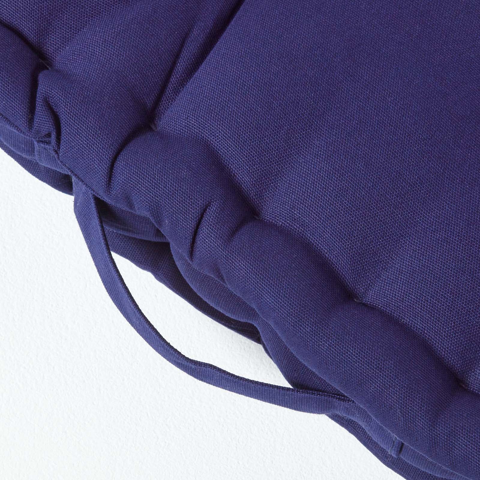 Homescapes Coussin de sol - Bleu Marine - 40 x 40 cm - 4