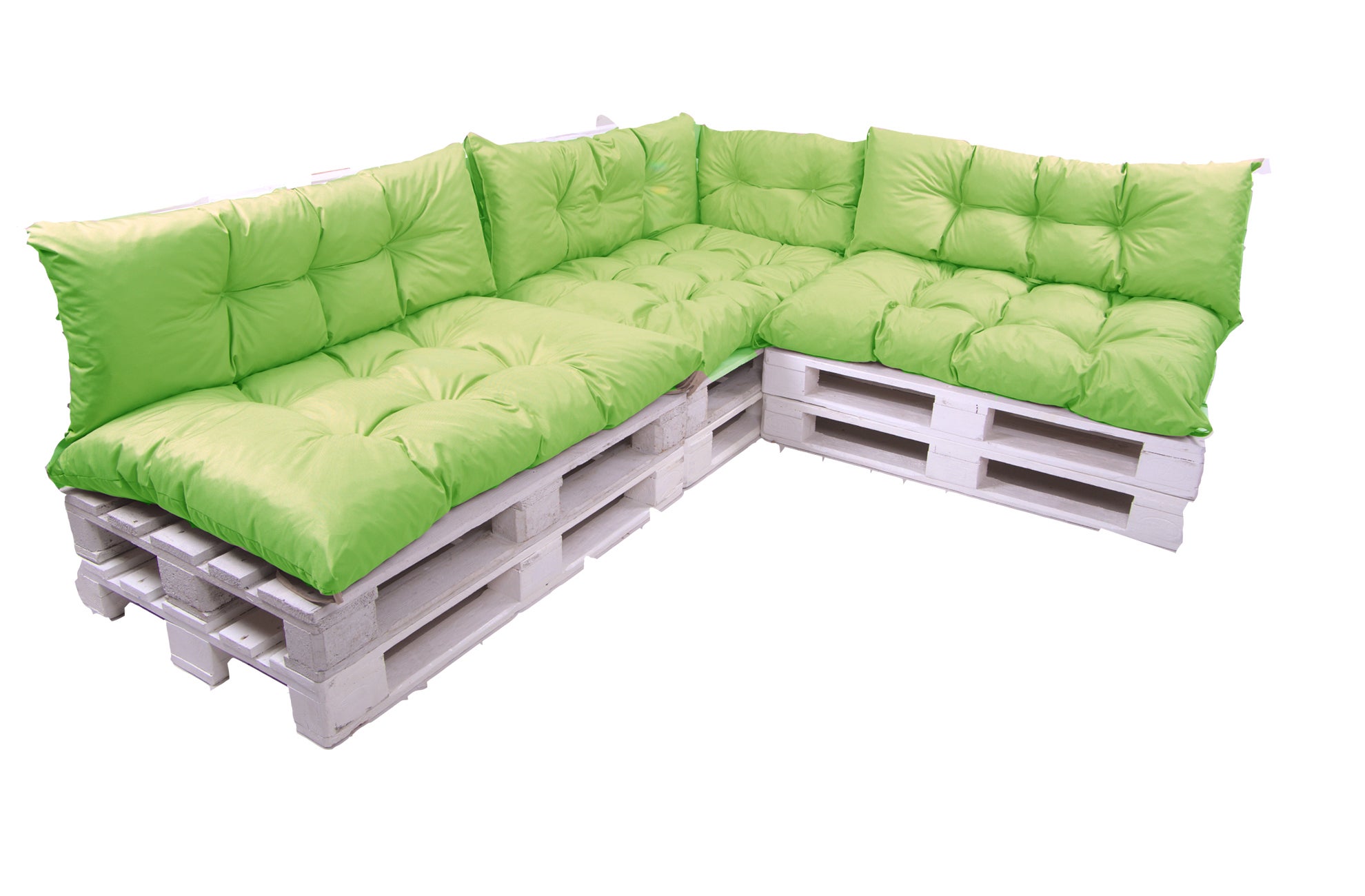 Conjunto de 7 cojines para palets, 3x asiento 120x80 y respaldo 120x40cm, cojín de jardín, conjunto de cojines para muebles de jardín lima